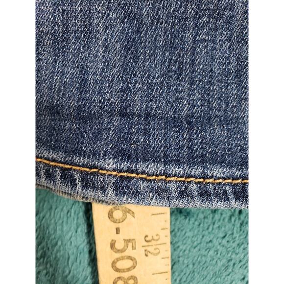 American Eagle Jeans Size 6 Womens Blue Stretch Mid Rise Boho Artist Flared - Picture 8 of 13